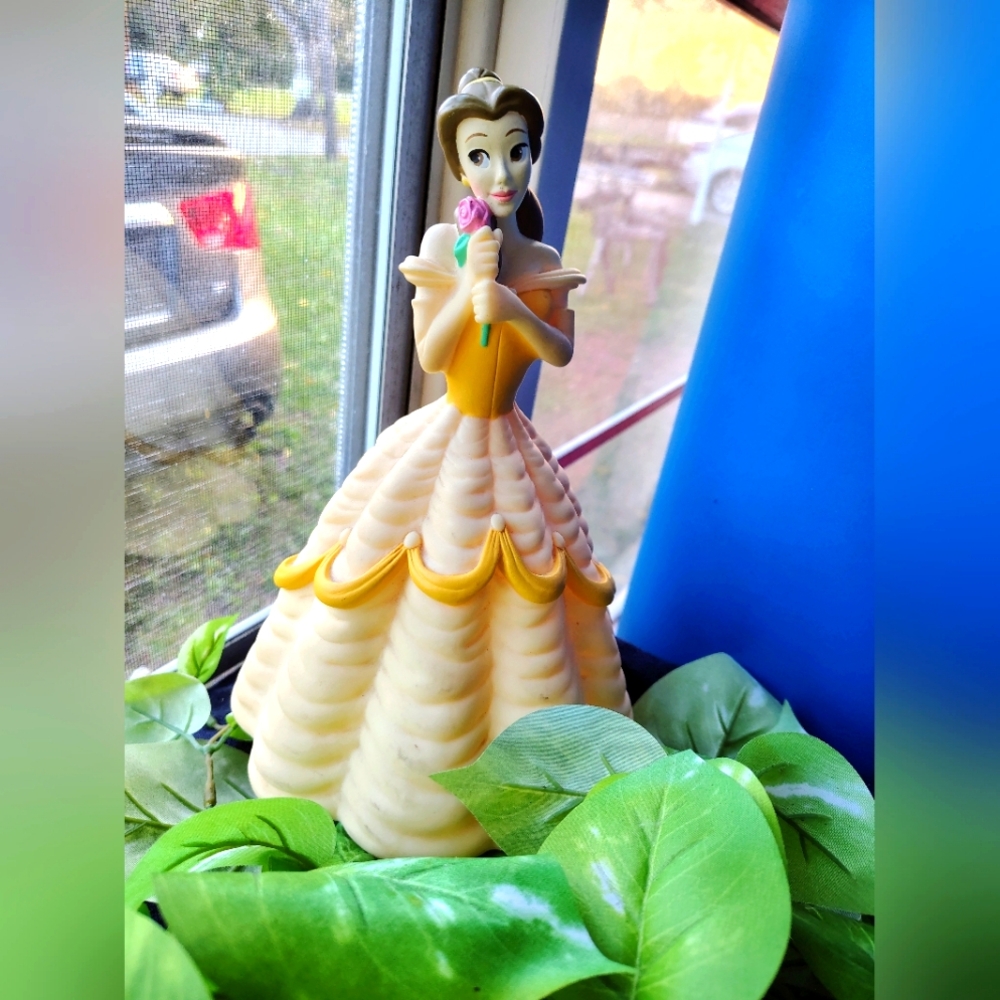 Vintage Beauty And The Beast Belles Pvc Coin Bank Disney